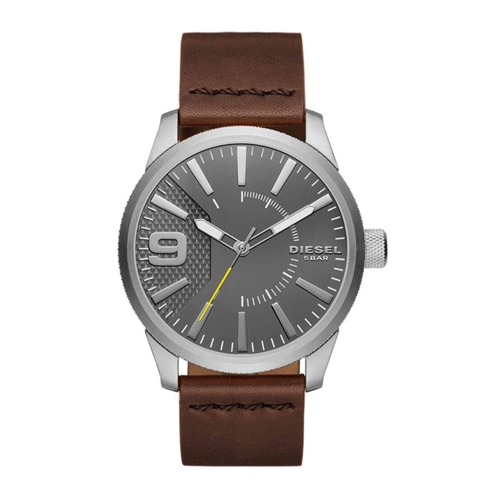 DIESEL • Rasp Brown Leather Watch DZ-1802 New Battery Ready To Wear Incl… - Picture 1 of 5
